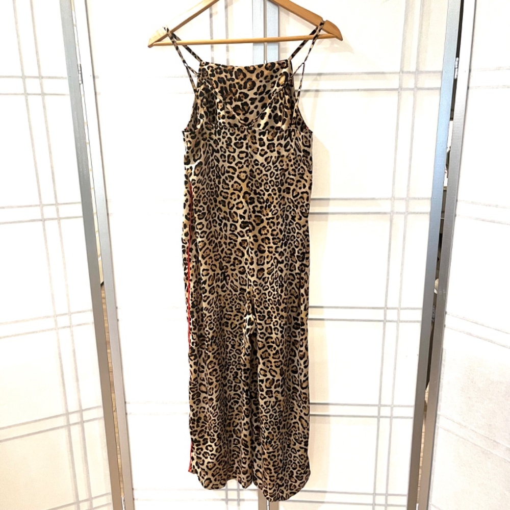 Topshop Leopard Print Jumpsuit With Side Red Stri… - image 4